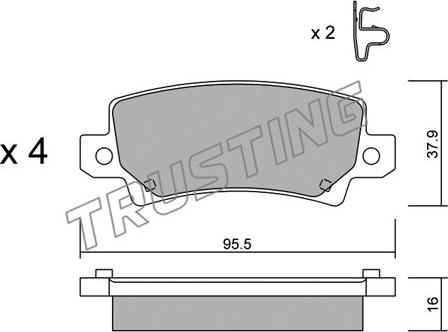 Trusting 463.0 - Kit pastiglie freno, Freno a disco www.autoricambit.com