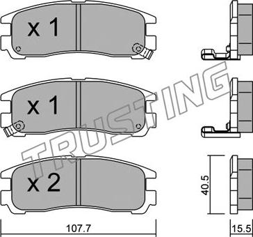 Trusting 413.0 - Kit pastiglie freno, Freno a disco www.autoricambit.com