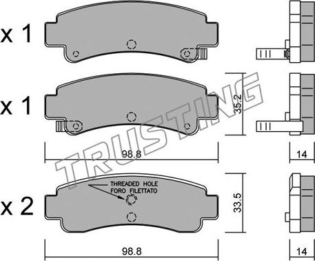 Trusting 417.0 - Kit pastiglie freno, Freno a disco www.autoricambit.com