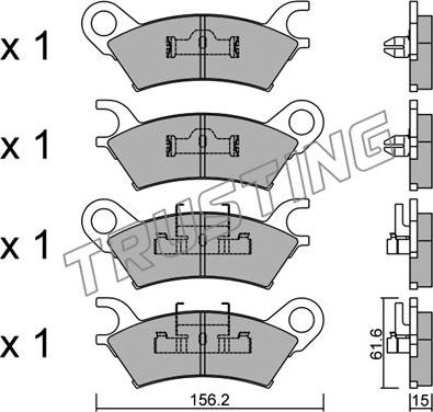 Trusting 485.0 - Kit pastiglie freno, Freno a disco www.autoricambit.com