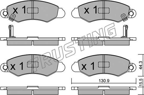 Trusting 433.0 - Kit pastiglie freno, Freno a disco www.autoricambit.com