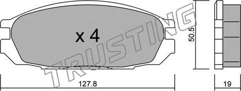 Trusting 424.0 - Kit pastiglie freno, Freno a disco www.autoricambit.com