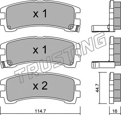 Trusting 423.0 - Kit pastiglie freno, Freno a disco www.autoricambit.com