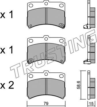 Trusting 475.0 - Kit pastiglie freno, Freno a disco www.autoricambit.com