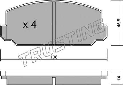 Trusting 477.0 - Kit pastiglie freno, Freno a disco www.autoricambit.com