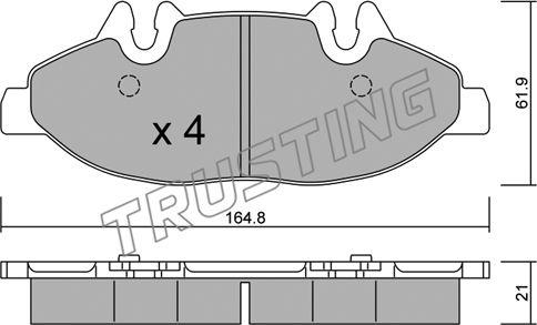 Trusting 591.0 - Kit pastiglie freno, Freno a disco www.autoricambit.com