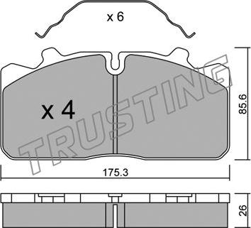 Trusting 598.0 - Kit pastiglie freno, Freno a disco www.autoricambit.com