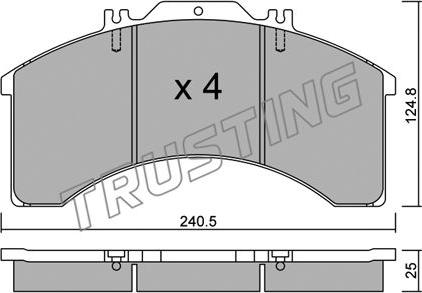 Trusting 597.0 - Kit pastiglie freno, Freno a disco www.autoricambit.com