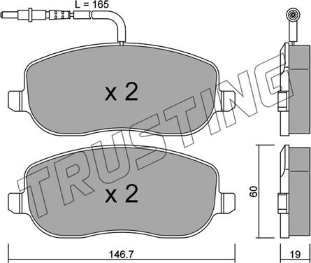 Trusting 546.2 - Kit pastiglie freno, Freno a disco www.autoricambit.com