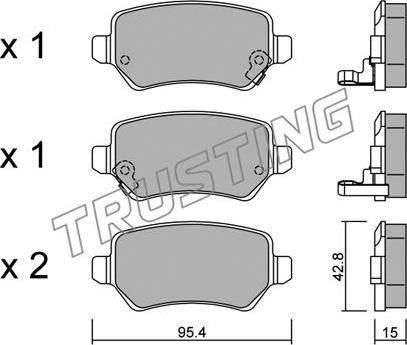 Trusting 558.0 - Kit pastiglie freno, Freno a disco www.autoricambit.com