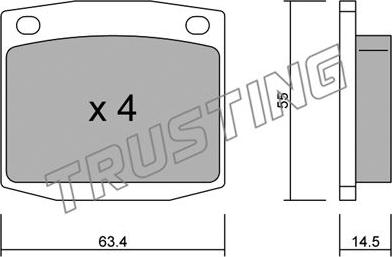 Trusting 502.0 - Kit pastiglie freno, Freno a disco www.autoricambit.com