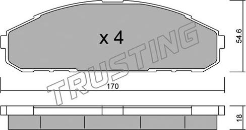 Trusting 511.0 - Kit pastiglie freno, Freno a disco www.autoricambit.com