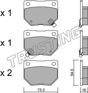 Trusting 517.0 - Kit pastiglie freno, Freno a disco www.autoricambit.com