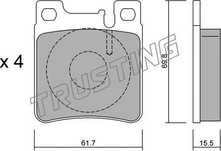 Trusting 583.0 - Kit pastiglie freno, Freno a disco www.autoricambit.com