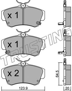 Trusting 537.0 - Kit pastiglie freno, Freno a disco www.autoricambit.com