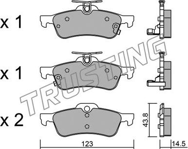 Trusting 572.1 - Kit pastiglie freno, Freno a disco www.autoricambit.com