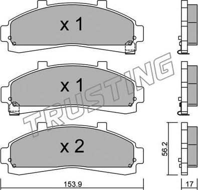 Trusting 699.0 - Kit pastiglie freno, Freno a disco www.autoricambit.com