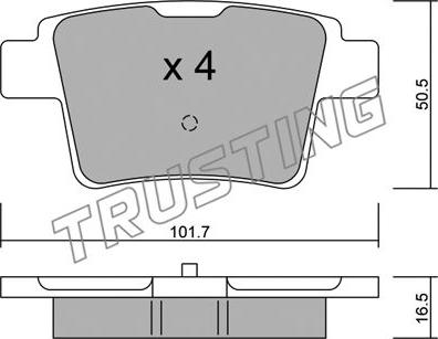 Trusting 693.0 - Kit pastiglie freno, Freno a disco www.autoricambit.com