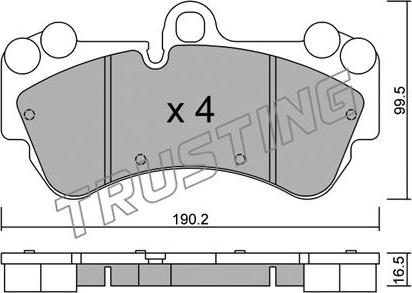 Trusting 669.0 - Kit pastiglie freno, Freno a disco www.autoricambit.com