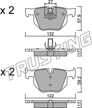 Trusting 660.0 - Kit pastiglie freno, Freno a disco www.autoricambit.com