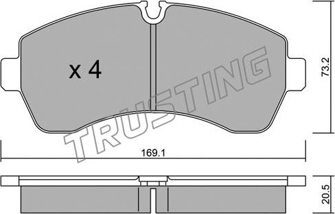 Trusting 689.0 - Kit pastiglie freno, Freno a disco www.autoricambit.com