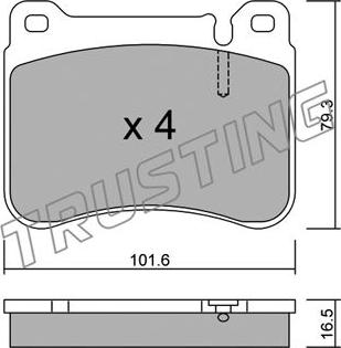 Trusting 684.0 - Kit pastiglie freno, Freno a disco www.autoricambit.com