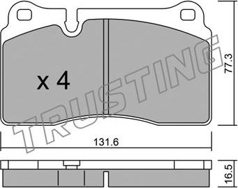 Trusting 675.0 - Kit pastiglie freno, Freno a disco www.autoricambit.com