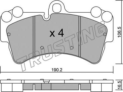 Trusting 670.0 - Kit pastiglie freno, Freno a disco www.autoricambit.com