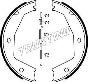 Trusting 048.002K - Kit ganasce, Freno stazionamento www.autoricambit.com