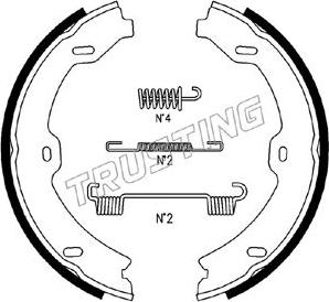 Trusting 052.134K - Kit ganasce, Freno stazionamento www.autoricambit.com