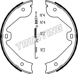 Trusting 052.131K - Kit ganasce, Freno stazionamento www.autoricambit.com