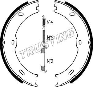 Trusting 052.133K - Kit ganasce, Freno stazionamento www.autoricambit.com