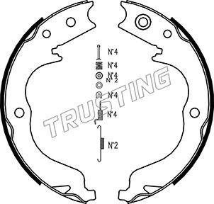 Trusting 064.180K - Kit ganasce, Freno stazionamento www.autoricambit.com