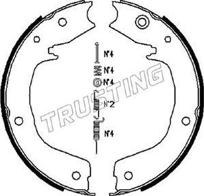 Trusting 064.179K - Kit ganasce, Freno stazionamento www.autoricambit.com