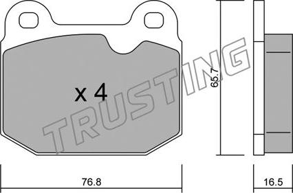 Trusting 015.1 - Kit pastiglie freno, Freno a disco www.autoricambit.com