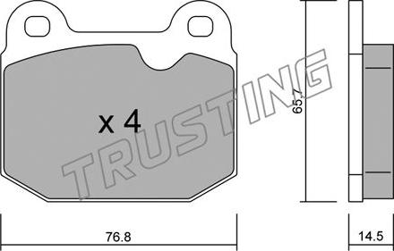 Trusting 015.3 - Kit pastiglie freno, Freno a disco www.autoricambit.com