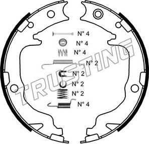 Trusting 088.237K - Kit ganasce, Freno stazionamento www.autoricambit.com