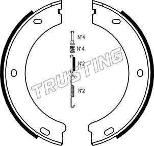 Trusting 079.188K - Kit ganasce, Freno stazionamento www.autoricambit.com