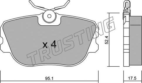 Trusting 153.0 - Kit pastiglie freno, Freno a disco www.autoricambit.com