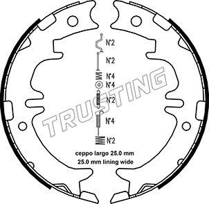 Trusting 115.311K - Kit ganasce, Freno stazionamento www.autoricambit.com