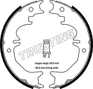 Trusting 115.313 - Kit ganasce, Freno stazionamento www.autoricambit.com