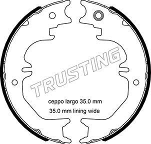 Trusting 115.329 - Kit ganasce, Freno stazionamento www.autoricambit.com