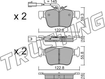 Trusting 1101.0 - Kit pastiglie freno, Freno a disco www.autoricambit.com