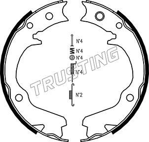 Trusting 110.336K - Kit ganasce, Freno stazionamento www.autoricambit.com