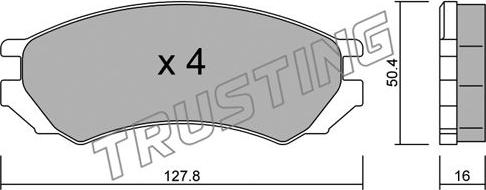 Trusting 184.0 - Kit pastiglie freno, Freno a disco www.autoricambit.com