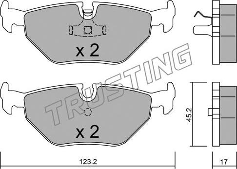 Trusting 185.0 - Kit pastiglie freno, Freno a disco www.autoricambit.com