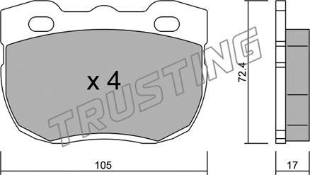 Trusting 180.1 - Kit pastiglie freno, Freno a disco www.autoricambit.com