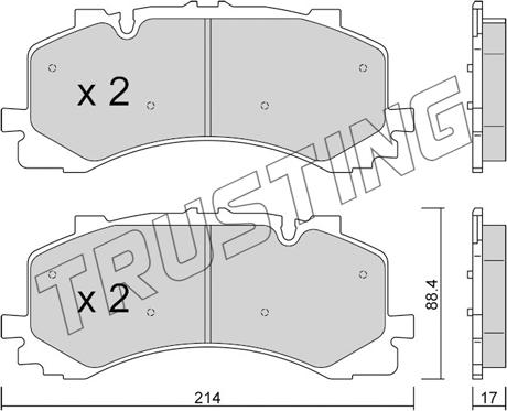 Trusting 1252.0 - Kit pastiglie freno, Freno a disco www.autoricambit.com