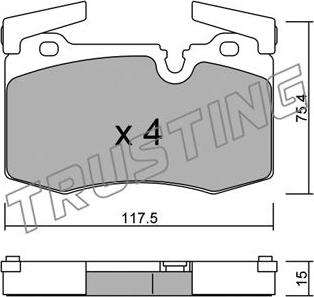 Trusting 846.0 - Kit pastiglie freno, Freno a disco www.autoricambit.com