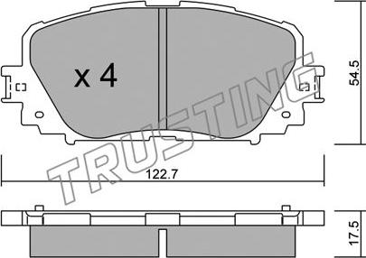 Trusting 836.0 - Kit pastiglie freno, Freno a disco www.autoricambit.com